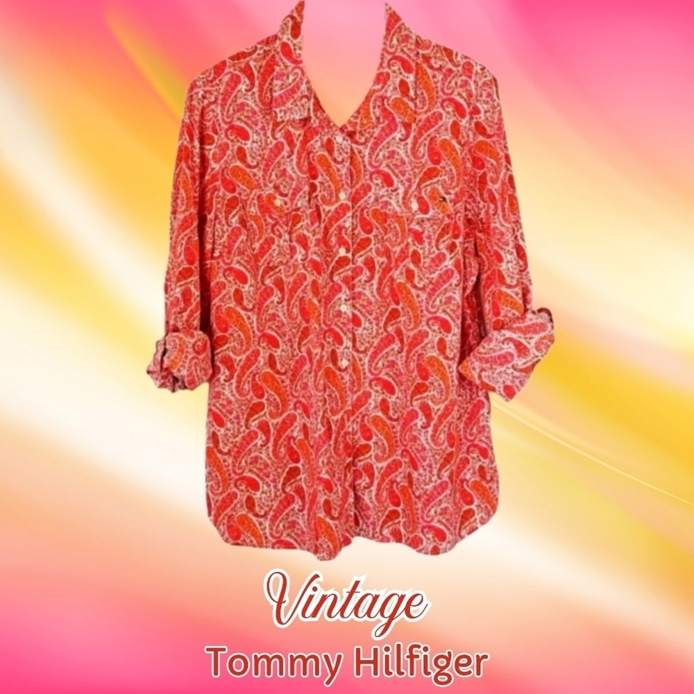 Orange Paisley Retro Vintage Shirt